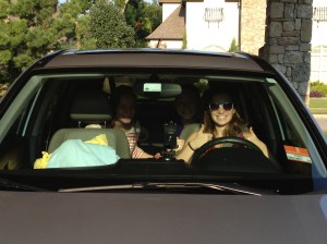 Abby's loaded up to start her adventure..the final goal is dental school!